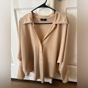 Vici Women's Cream Button Down Blouse